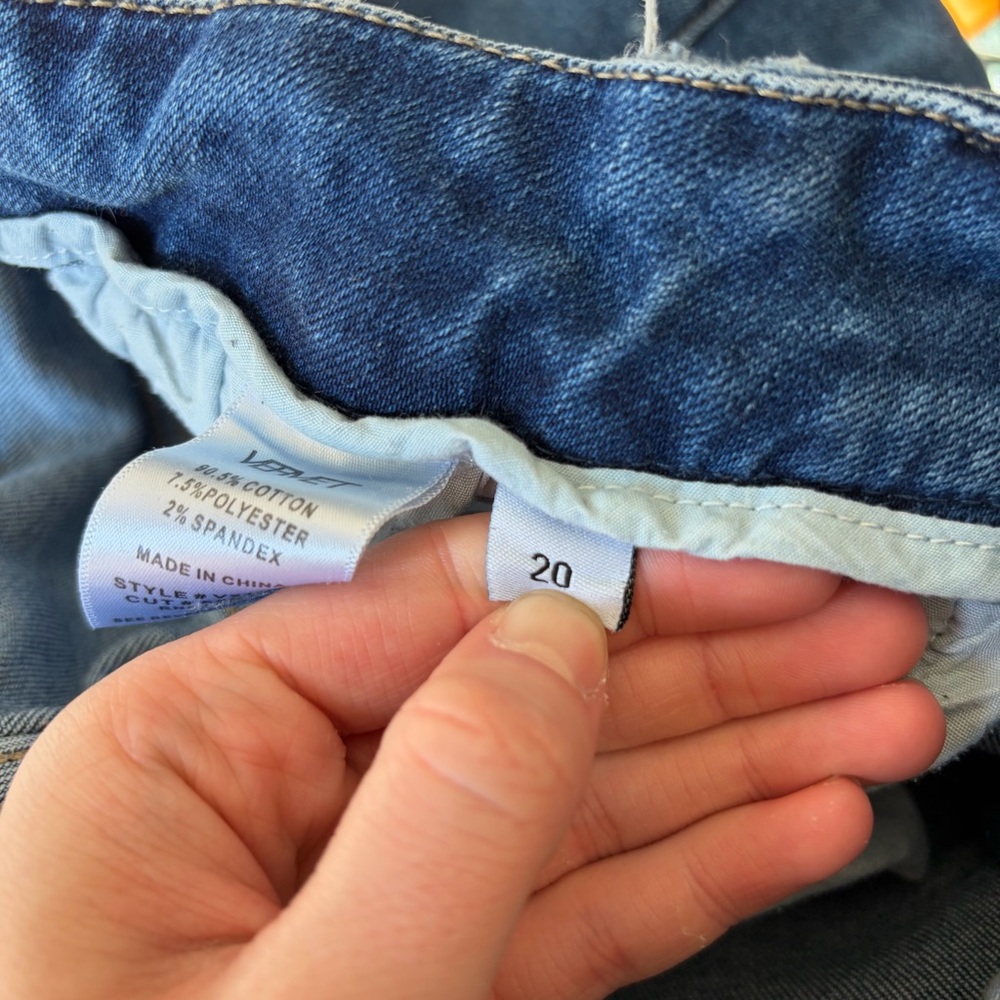 Vervet Distressed Cuff Crop Skinny Jeans - Picture 9 of 15